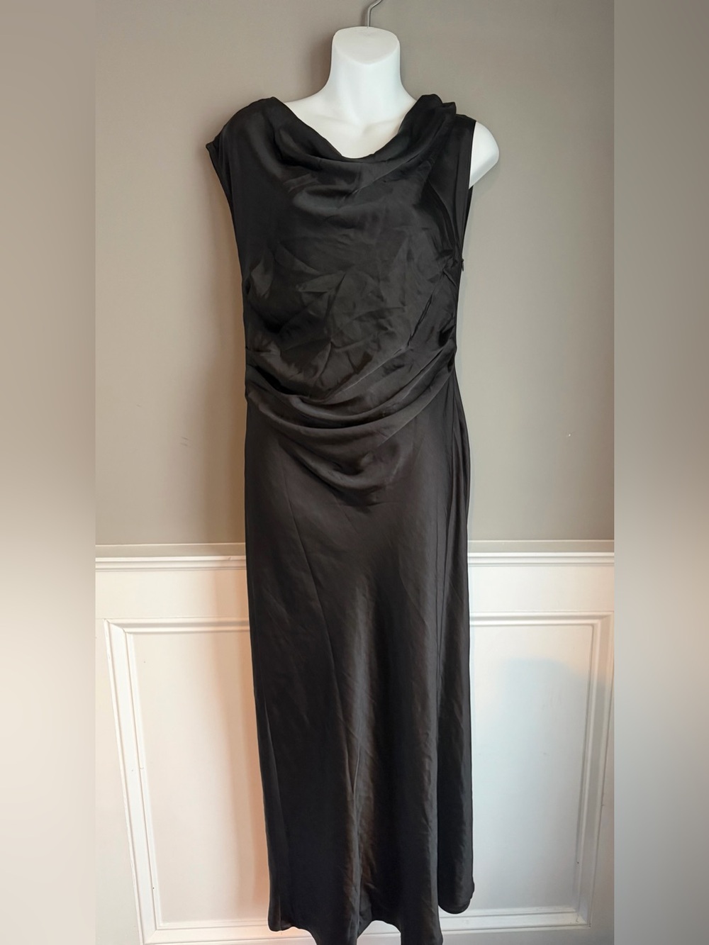 Black satin dress